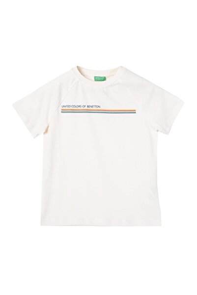 Benetton Boys' White Benetton T-shirt