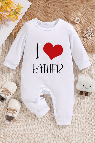 ADABEBEK Heart Printed Baby Rompers - I'm Father 22021