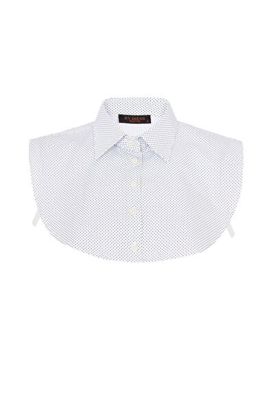 diess giyim Beyaz Puantiyeli Kadın Iç Crop Gömklek