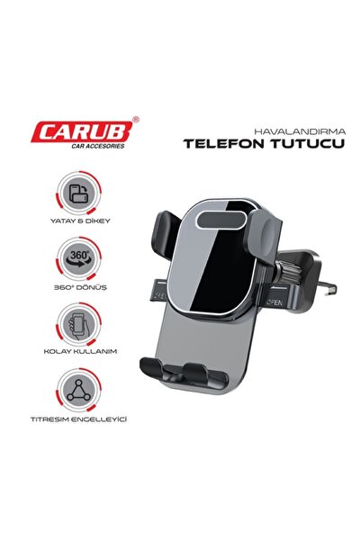 OTO H.İ.T. TELEFON TUTUCU HAVALANDIRMAYA TAKILAN KANCALI MODEL PARLAK SİYAH