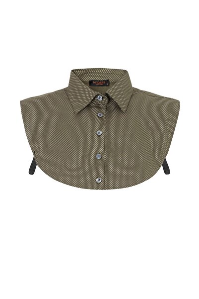 diess giyim Haki Puantiyeli Kadın Iç Crop Gömklek