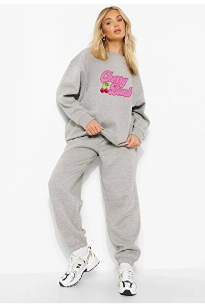 Pink Sky Σετ φόρμας "CHERRY Bomb" με στάμπα με λαιμόκοψη κάτω επάνω μέρος