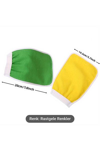 Elif Butik Orange Double Sided Gloves Model - Felt and Fiber Peeling Gloves