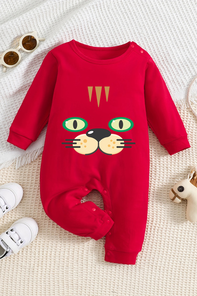 ADABEBEK رومبير أطفال بطبعة قطة ناعمة - 20221