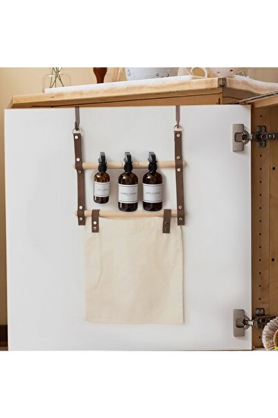 Bundera Dolap Kapağına Uyumlu Dolap Içi Düzenleyici Kapı Arkası Deri Düzenleyici Askı Ve Çamaşır Sepeti