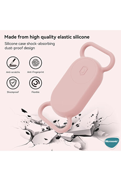 Microsonic Samsung Galaxy Smart Tag 2 Kılıf, Evcil Hayvan için Silikon Boyun Tasma Aparatı Siyah