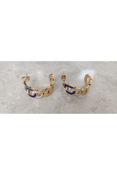 Trend Republic Gold Ring Mesh Steel Earrings