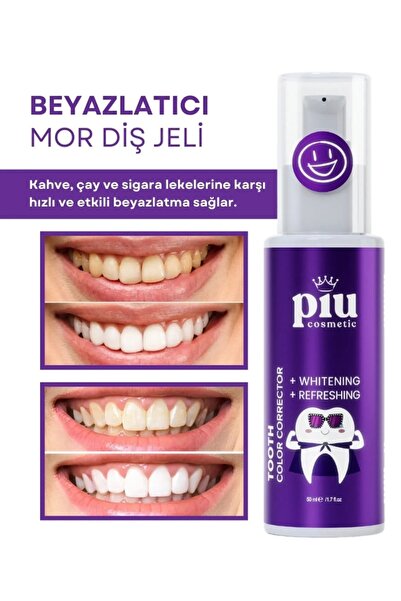 Piu Cosmetic Beyazlatıcı Mor Diş Jeli