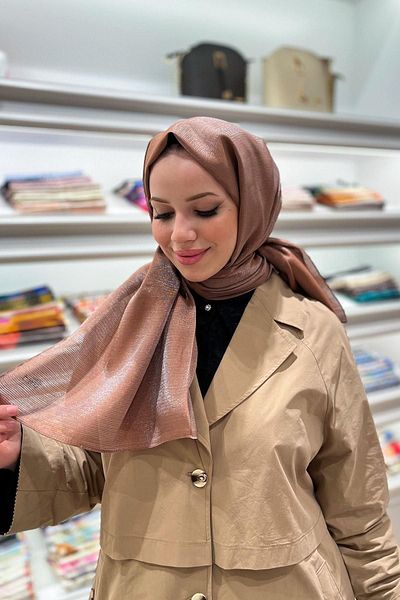 Armine Trend Pırıltı Şal 2 - ATS2PR-23033 - Καφέ