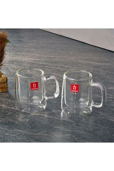 SİHİRLİ AYAKLAR 100 Ml Cup Double Coffee Tea Mug - Double Sided Glass