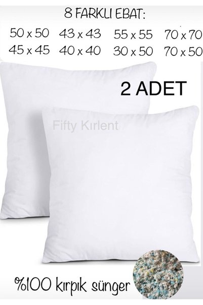 FIFTY-FIFTY 2 Adet Kırlent Iç Yastık - Kırlent Içi-kırlent Iç Dolgu-8 Farklı ...