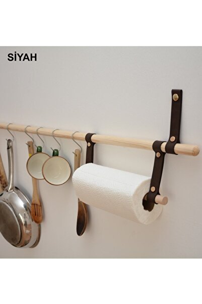 Bundera Mutfak Dolabı Ve Evye Organizer Deri Düzenleyici Kupa Askısı Tezgah Üstü Kağıt Rulo Havlu Askılığı