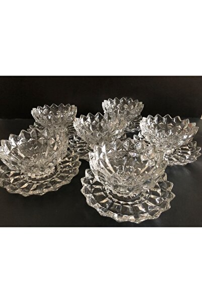 DİBA AVM Cookie Bowl Glass Bowl Premium Cityglass Dolce Model Snack Bowl 12 Pieces for 6 People