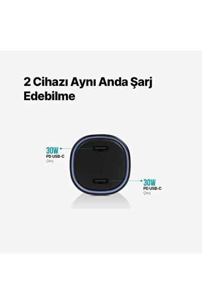 Ttec Süper Hızlı 60W 2x PD Type-C Araç Şarj Cihazı, 12/24V Çakmaklık Girişli Akım ve Isı Korumalı