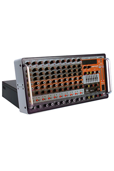 Maxword RM-12 Yüksek Kaliteli Rack Tipi Mixer 12 Kanal 2x550 Watt