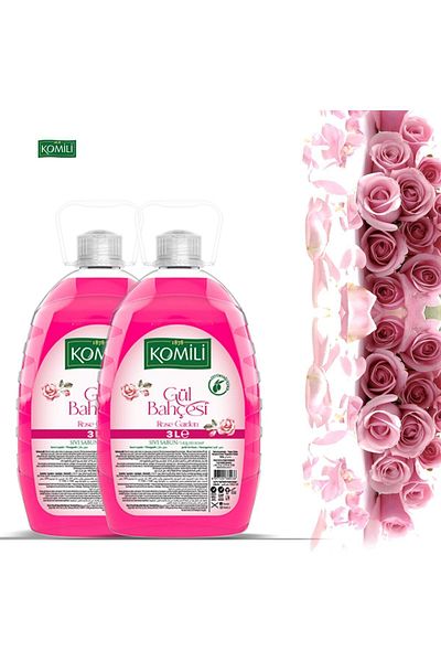 Komili Rose Garden 3 Lt (3 + 3 Liters) Liquid Soap 2 Pieces