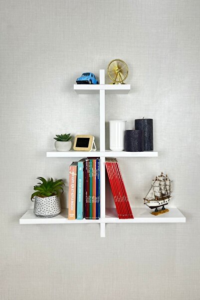 Mudesa Duvar Rafı Kitaplık Duvara Monte Kitap Rafı Modern Dekoratif Pratik Şı...