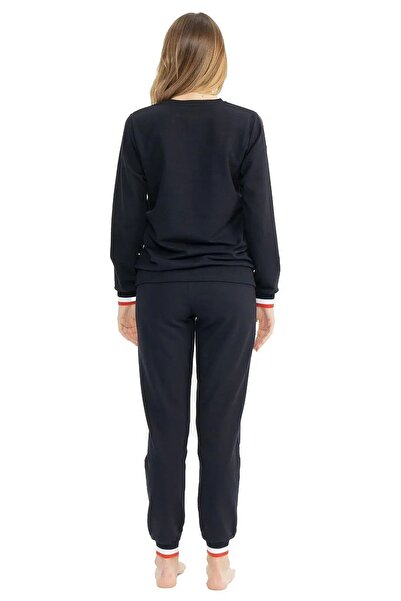 U.S. Polo Assn. U.s Polo Assn. 17070 Kadın Uzun Kollu Paçası Lastikli Eşofman Takımı-Lacivert