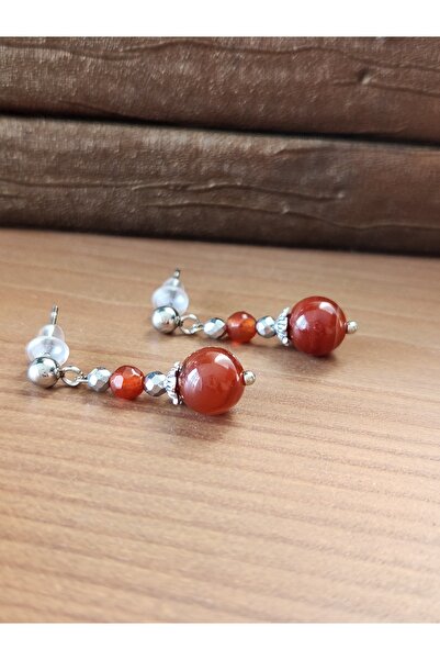 Home Doğaltaş Akik Taşı Sallantılı Çelik Küpe