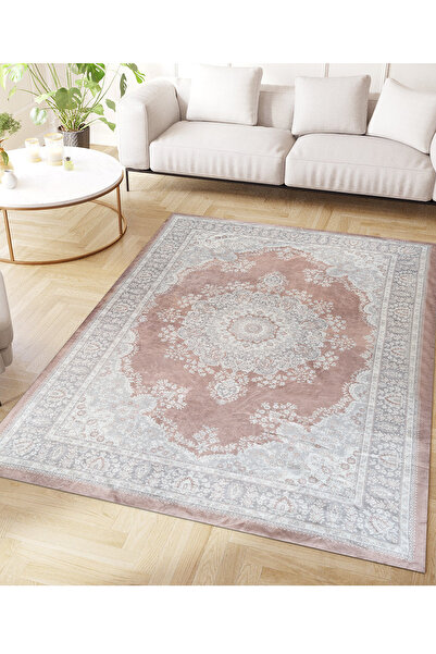 RENKLİBUTİK Kadife Dokulu, Lastikli, Süngerli, Kaymaz, Yıkanabilir Modern Des...