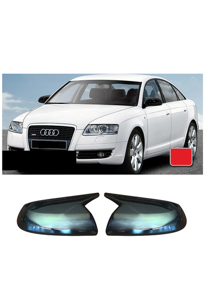 MKG Otomotiv Audi A6 C6 Batman Yarasa Ayna Kapağı Piona Black  2004 2005 2006...