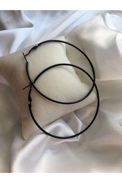 Kosovalı BlacK Modern Fashion Large Size Hoop Earrings