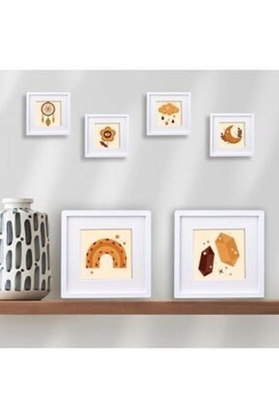 FASHION 21x21cm Square Photo Frame with Black Paspart - Pack of 3