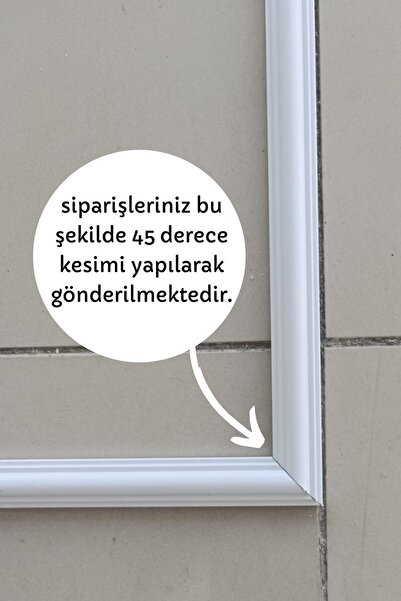 ANKARA KARTONPİYER Dekoratif Boyanabilir 2,5 Cm Duvar Çıtası 1 Adet 120cm*60cm Hazır Kesimli Çerçeve