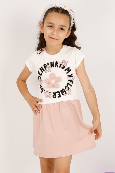 HÇM A36 Model Flower Patterned Girl's Dress