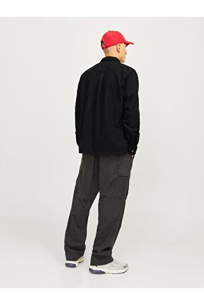 Jack & Jones JJDARREN FLANNEL OVERSHIRT - Μαύρο Μοντέλο LS