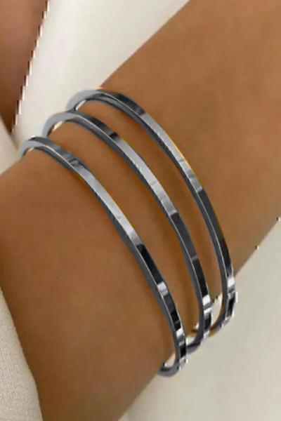 Fubena 316L Çelik 3'lü İnce Ajda Kadın Bilezik