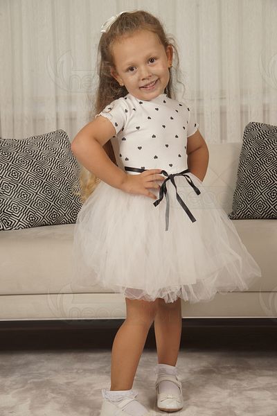 neocotton Κοντομάνικο φόρεμα για κορίτσια με τούλι Sweetheart για γενέθλια και ειδικές περιστάσεις