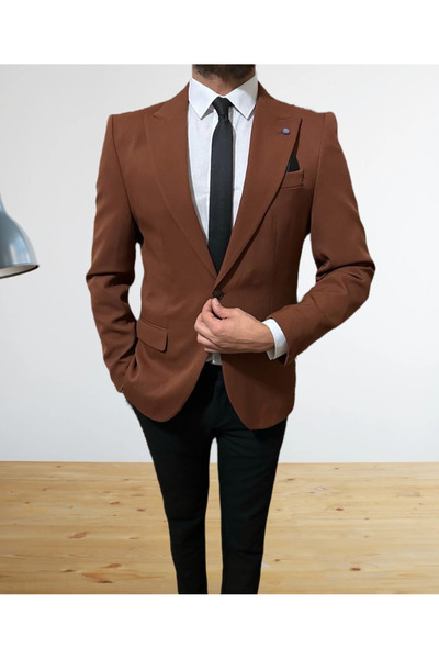 leonmen Italian Style Slim Fit Single Men's Jacket