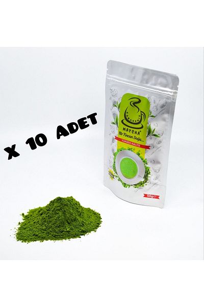 Karadeniz Matcha شاي ماتشا عالي الجودة (100% ماتشا محلي نقي) 50 جرام × 10 قطع