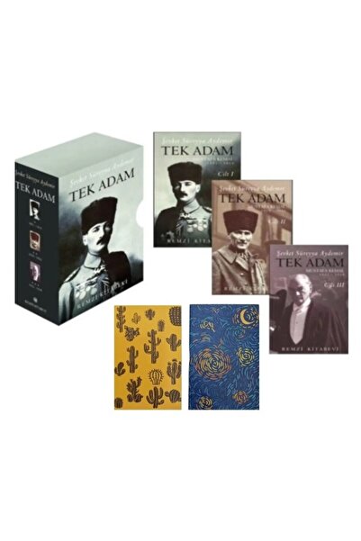 Remzi Kitabevi Tek Adam Mustafa Kemal (3 Cilt Takım) + 2 Not Defteri HEDİYE