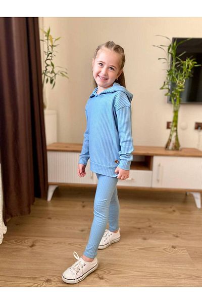 e-çocuk Corded Girl's Set - Lower and Upper Set 6427