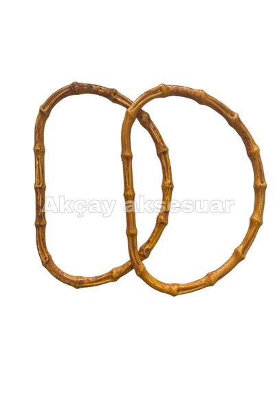 Akçay Aksesuar 1 ADET D AHSAP GÖRÜNÜMLÜ BAMBU ÇANTA SAPI