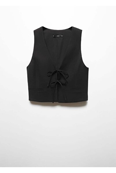MANGO Woman Bağ kapamalı yelek