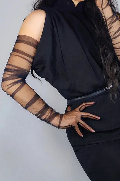 Hayalperest boncuk Black Bride - Wedding Gloves Costume