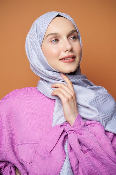 Modakaşmir Seria Jacquard Silky - șal cu model în zig-zag