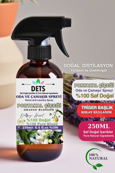 Dets Portakal Çiçeği Oda ve Çamaşır Spreyi - Ferahlatıcı ve Canlandırıcı Narenciye Kokusu