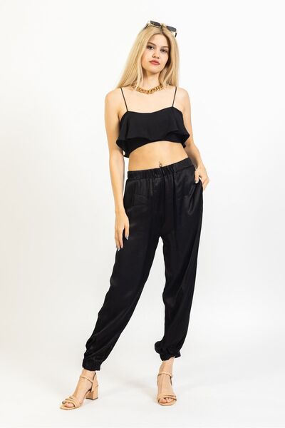 OlaFre قميص نسائي أسود سادة، قميص صيفي أسود بحزام، قميص داخلي أسود بتصميم خاص...