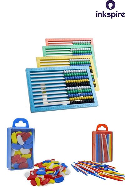 inkspire Luxury Rail Mishap Set - Abacus Number Stick and Counting Bean