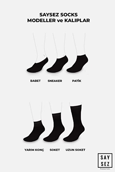SAYSEZ Bambu Kadın Dizaltı Düz Siyah Yumuşak Uzun Dikişsiz Çorap / Pantolon Çorabı / Teni Göstermeyen Çorap