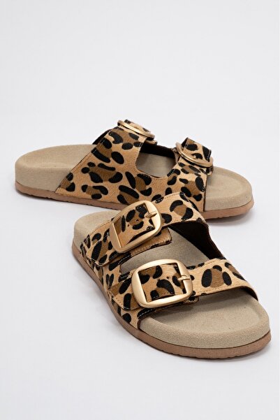 PASSAGE SHOES Genuine Suede Leather Women's Slippers - Double Banded, Model 6296