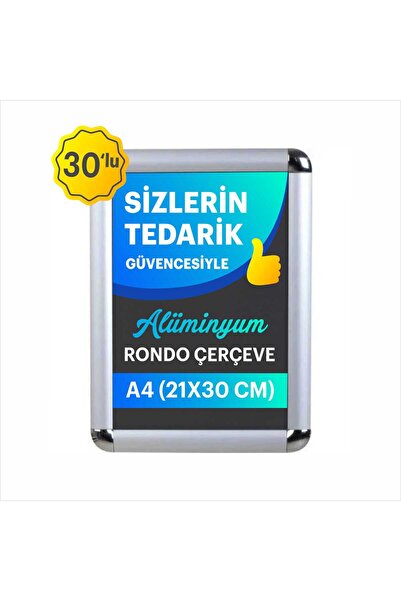Turkuazpano A4 ALÜMİNYUM RONDO ÇERÇEVE 30 ADET