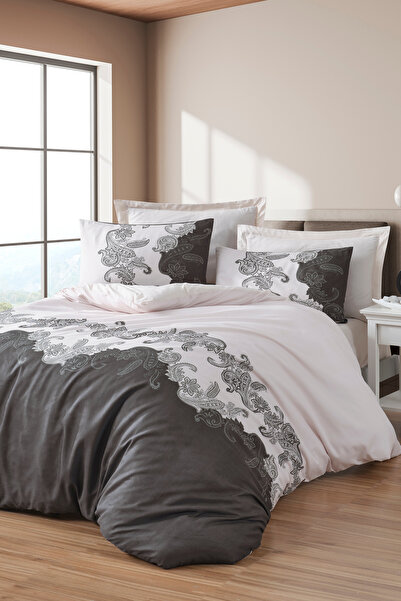 Enlora Home Kolay Ütülenir Nevresim Takımı Çift Kişilik New Mixscarlet Bej