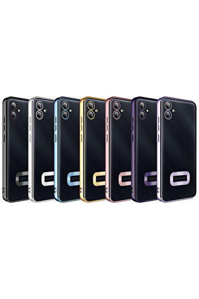 halkhouse Galaxy A04e Kamera Korumalı Omega Renkli Şeffaf Silikon Kapak Şık Kılıf