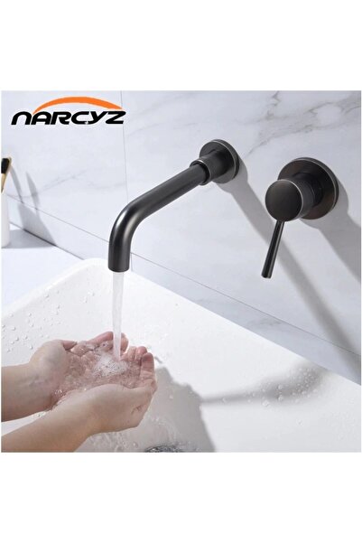 OEM مجموعة صنبور حوض الحمام المدمجة باللون الأسود، متضمنة