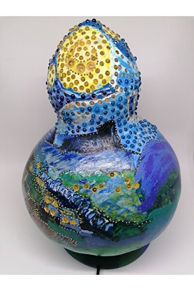 Renklerin Neşesi Yıldızlı Geceler kabak abajur